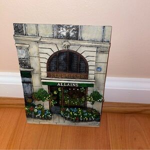Scott Steele 3D Florist Allains Store Front Plaque 6x8 Wall Art Decor
